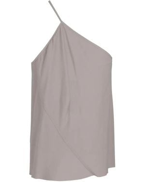 Rick Owens Sliptop Met Één Schouder - Grijs
