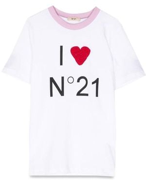 N°21 T Shirt Mc I Love N21 - White