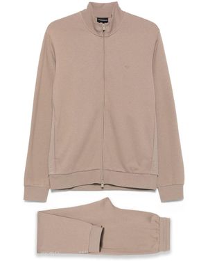 Emporio Armani Cotton Blend Tracksuit - Natural