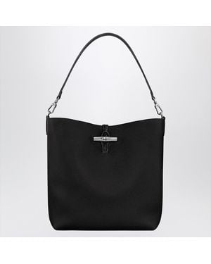 Longchamp M Le Roseau Hobo Bag - Black