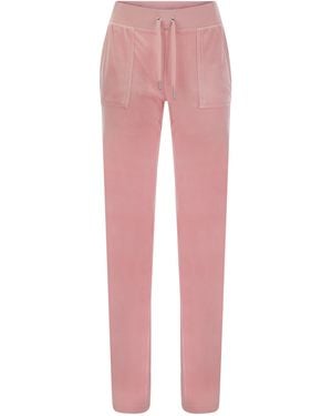 Juicy Couture Hosen mit Velour -Taschen - Pink