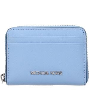 Michael Kors Jet Set Travel Document Holder Leather/Soft Sky - Blue