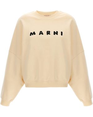 Marni Logo Print Sweatshirt - Natural