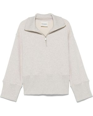 Closed Sweatshirt Mit Reißverschluss - Weiß