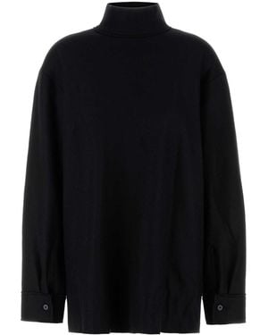 Jil Sander Wool Blend Blouse - Black