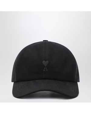 Ami Paris Ami De Coeur Baseball Cap - Black