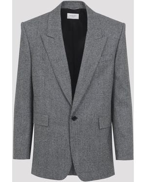 Saint Laurent Chaqueta de lana - Gris