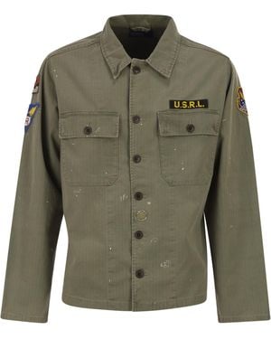 Polo Ralph Lauren Military Jacket With Patches - Green