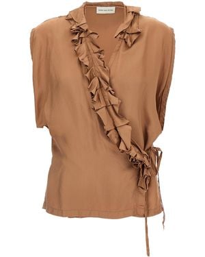 Dries Van Noten 'Clematis' Top - Brown