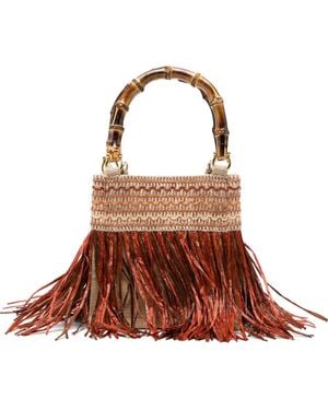 La Milanesa Calla Small Handbag - Brown