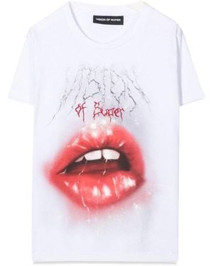 Vision Of Super Rock Mouth Print - White
