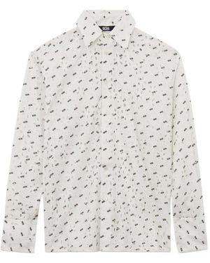 Gcds Floral Embroidered Shirt - White