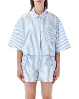 Nike Chill Poplin Striped Shirt - Blue