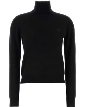 Gucci Embroidery Turtleneck Jumper - Black