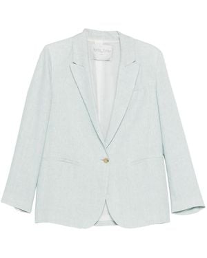 forte_forte Linen Single Breasted Jacket - White