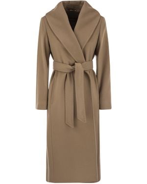 Max Mara Loriana Wool Drap Coat - Natural