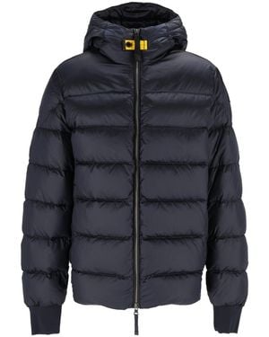 Parajumpers Pharrell Hooded Down Bomber Jacket - Blue