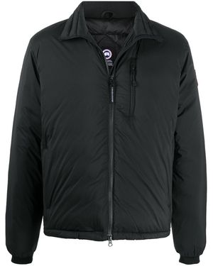 Canada Goose Down-Filled Tricot Chin Guard Collar Jacket With Power Stretch Cuffs & Storm Flap Zipper - Black