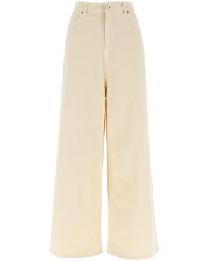 Nude Nackte Weitbeinjeans - Natur