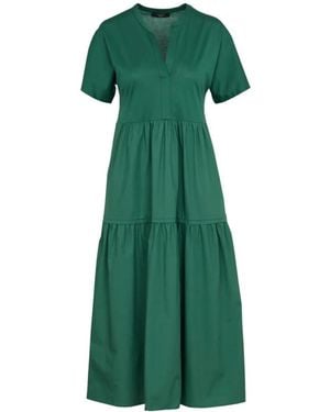 Weekend by Maxmara Baumwolljersey Kleid Mit Volant - Grün