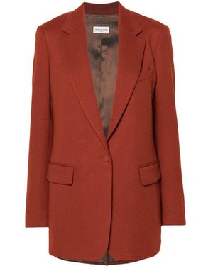 Dries Van Noten Blanchets Single-Breasted Wool Jacket - Red