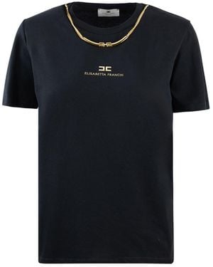 Tシャツ・カットソー ELISABETTA FRANCHI LOGO T-SHIRT Elisabetta Franchi - Logo cotton t-shirt White - The Corner