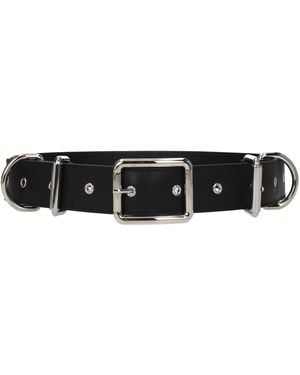 Moschino Black Leather Belt