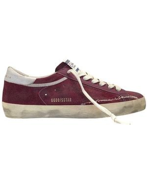 Golden Goose Super Star Suede Upper, Star Shaped Perforated Leather Toe Cap And Tongue - Purple