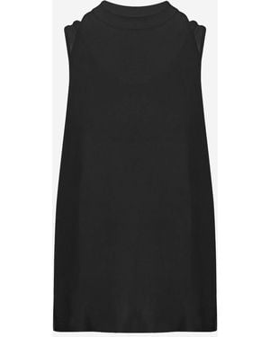 DARKPARK Cotton Tank Top With Fitted Liner - Black