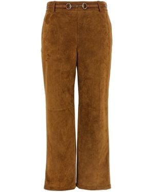 Gucci Suede Trousers - Brown