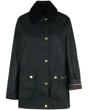 Barbour 'Beadnell' Waxed Cotton Jacket - Black
