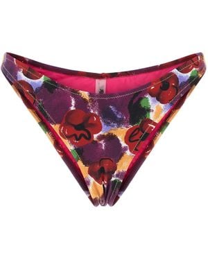 Reina Olga Stretch Nylon Brigitte Bikini Bottom - Red