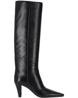 Saint Laurent Jill 75 Boot Nappa Piano/Lt B - Schwarz