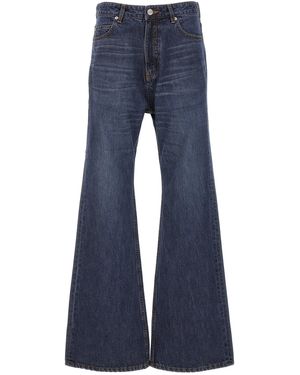 Balenciaga Uitlopende Jeans - Blauw
