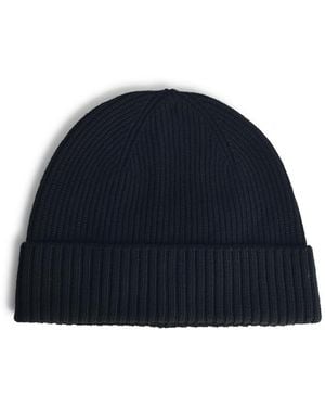Seven Gauge Wool Beanie - Blue