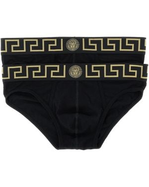Versace Conjunto de 2 calzoncillos 'Greca' - Negro