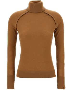 Victoria Beckham Piping' Sweater - Brown