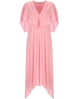 Stella McCartney Rosenpink Geschichtetes Blütenkleid