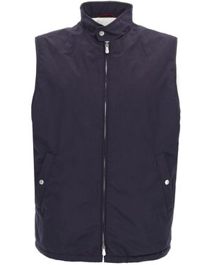 Brunello Cucinelli Tech Weste - Blau