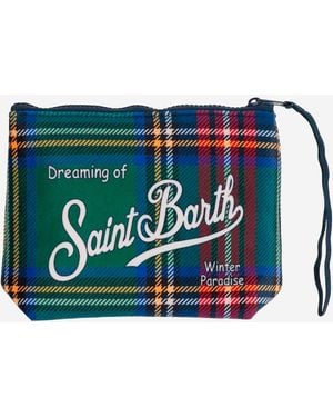 MC2 Saint Barth Aline Clutch Bag mit Logo - Blau