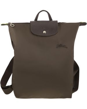 Longchamp Le Pliage Grün M Canvas -Rucksack - Braun