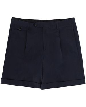 Lardini Cotton Tailored Shorts - Blue
