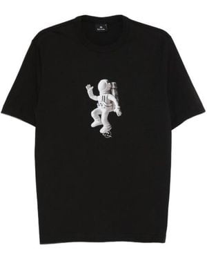 Paul Smith Heren Casual Fit T-shirt Astronaut - Zwart
