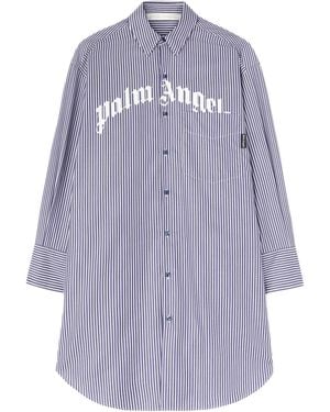 Palm Angels Striped Midi Dress - Purple