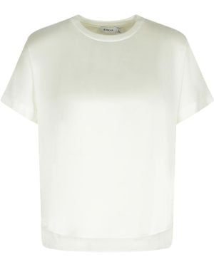 Jonathan Simkhai "Addy" weißes T-Shirt aus Acetatmischung