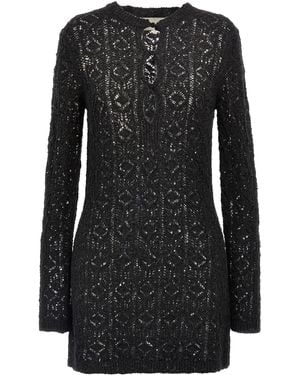Loulou de Saison Lace Stitch Dress - Black