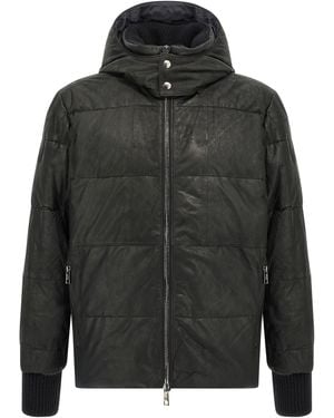 Giorgio Brato Removable Hood Down Jacket - Grey