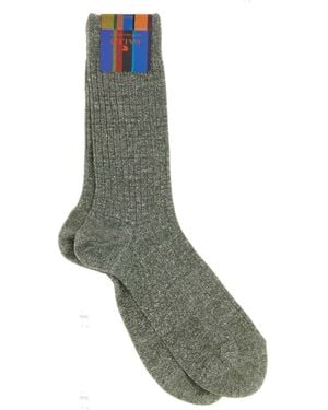 Gallo Melange Stretch Linen Blend Socks - Grey