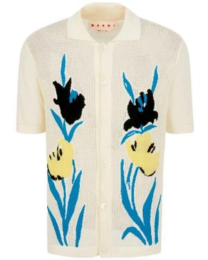 Marni Katoenen Vest Met Bloemen - Wit