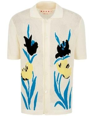 Marni Floral Cardigan - White